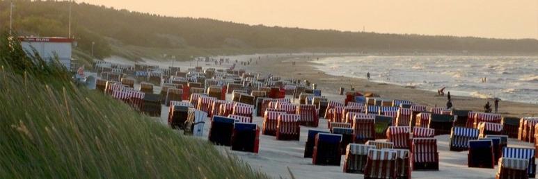 Strand von Trassenheide im zauberhaften Sonnenlicht